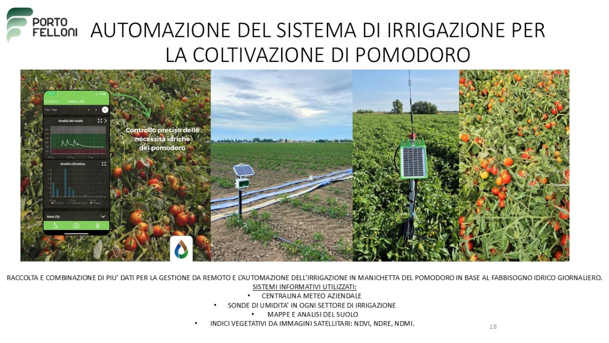 Automazione del sistema di irrigazione per la coltivazione del pomodoro
